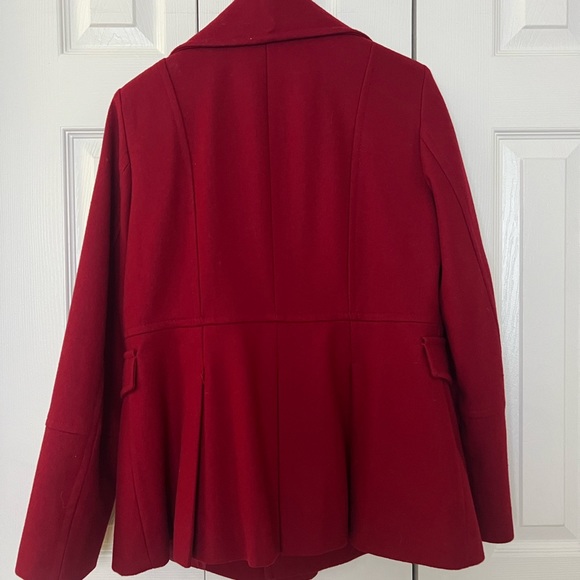 Michael Kors, Pea Coat, Red, wool, size medium - Picture 2 of 4
